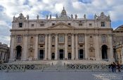Travel photography:Papal palace on Saint Peter`s Square in the Vatican, Vatican