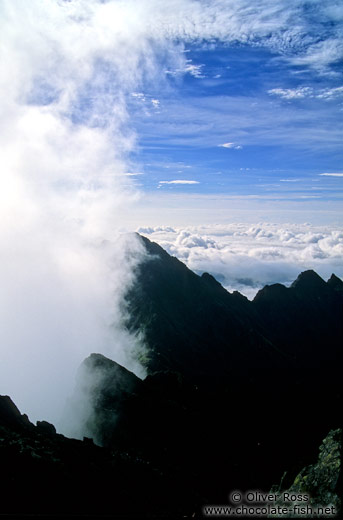 Cloud formations in the Japanese Alps