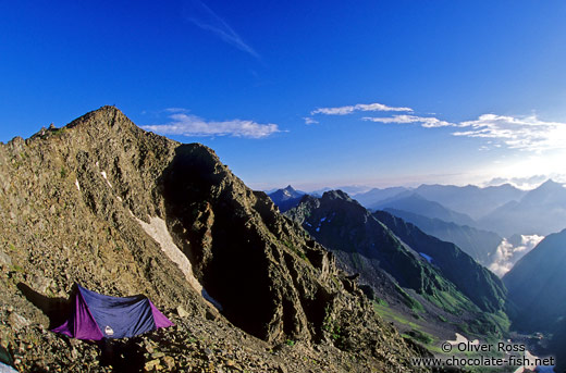 Camping at 3500m in the Japanese Alps near Kamikochi