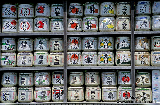 Sake barrels in Tokyo