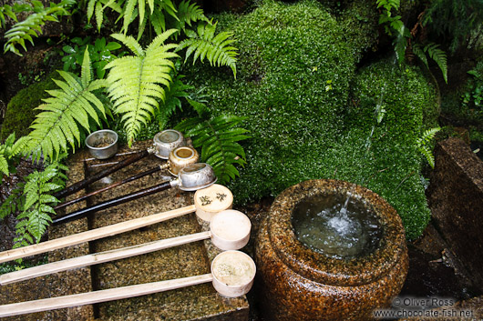 Water basin at Kyoto`s Inari shrine