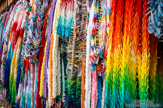 Colourful paper cranes at Kyoto´s Inari shrine