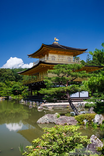 The shariden or Golden Pavilion at Kyoto´s Kinkakuji temple