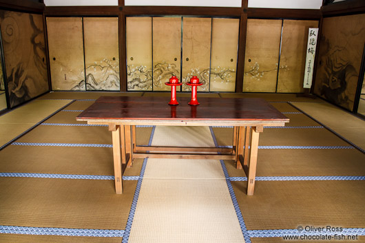 Interior of the Kuri (main temple building) at Kyoto´s Ryoanji temple