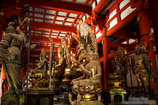 Collection of Buddha statues at Kyoto´s Toji temple