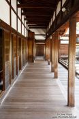 Travel photography:Wooden walkway outside the Shinden at Kyoto´s Ninnaji temple, Japan