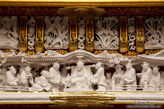 Small sculpted figurines at the Nikko Unesco World Heritage site