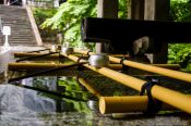 Travel photography:Water basin at the Nikko Unesco World Heritage site, Japan