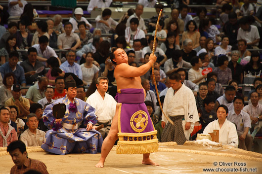 Final performance at the Nagoya Sumo Tournament