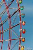 Travel photography:Colourful gondolas of the Tokyo Ferris Wheel, Japan