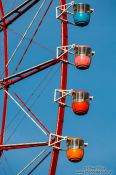 Travel photography:Colourful gondolas of the Tokyo Ferris Wheel, Japan