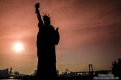 Travel photography:Statue of liberty copy in Tokyo´s Daiba district, Japan