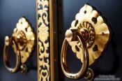 Travel photography:Door knobs in the Senso-ji temple in Tokyo Asakusa, Japan