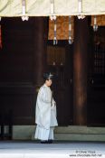 Travel photography:Priest at Tokyo´s Meiji shrine, Japan