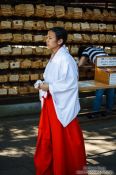 Travel photography:Girl at Tokyo´s Meiji shrine, Japan