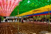 Travel photography:Colourful lanterns at the Seokguram Grotto, South Korea