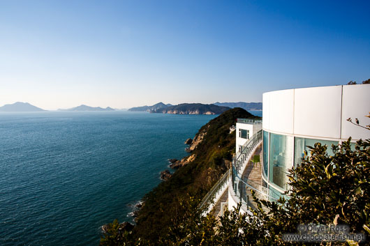 View from Camellia island onto Jangsado Sea Park