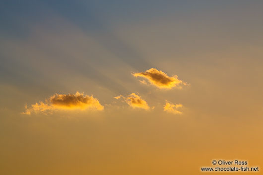 Clouds in the evenig sky over Jangsado Sea Park