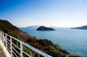 Travel photography:View from Camellia Island onto Jangsado Sea Park, South Korea