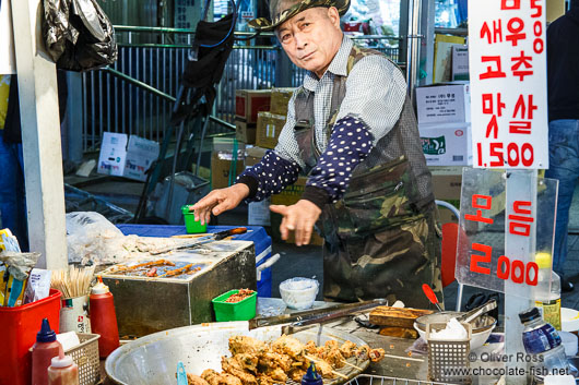 Food stall on the Seoul night market