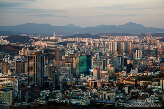 Seoul panorama from Namsan mountain