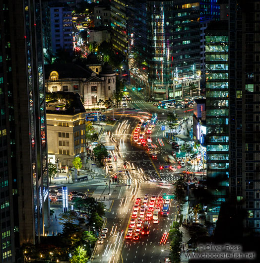 Seoul street by night
