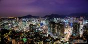 Travel photography:Seoul skyline by night, South Korea