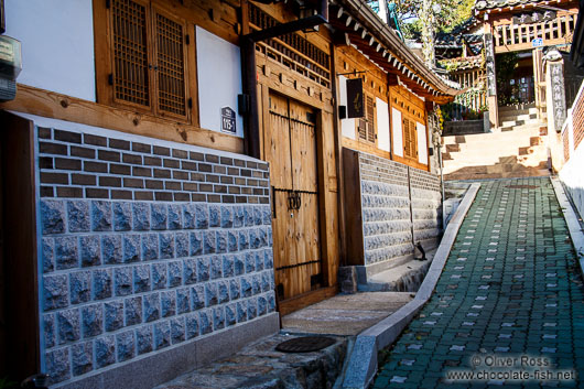 Street in the Bukchon Hanok village in Seoul