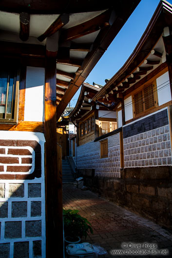 Street in Seoul`s Bukchon Hanok village