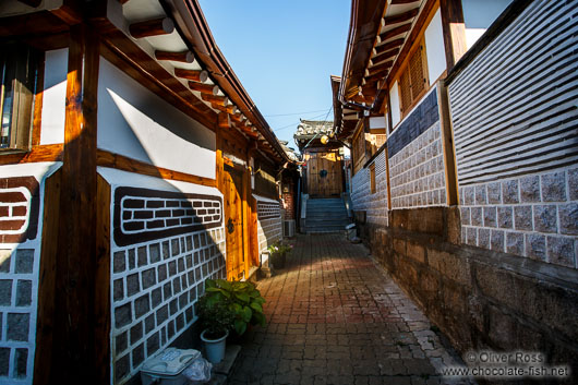 Street in Seoul`s Bukchon Hanok village
