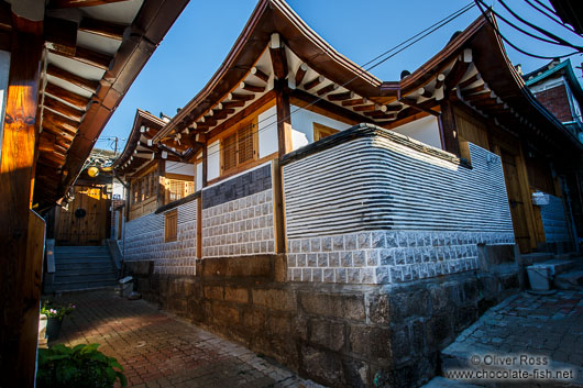 Street in Seoul`s Bukchon Hanok village