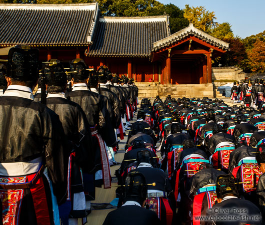 Ceremony performed at the Jongmyo Royal Shrine in Seoul