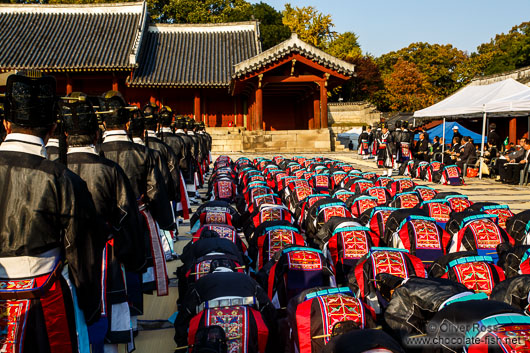 Ceremony performed at the Jongmyo Royal Shrine in Seoul