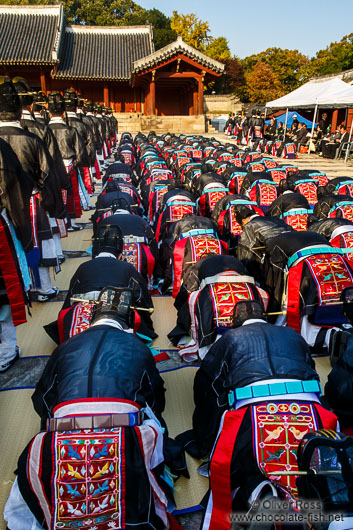 Ceremony performed at the Jongmyo Royal Shrine in Seoul