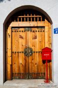 Travel photography:Seoul Bukchon Hanok village door, South Korea