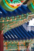 Travel photography:Roof detail of the Seoul Changdeokgung palace, South Korea