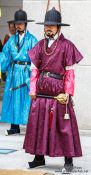 Travel photography:Seoul Gyeongbokgung palace guards, South Korea