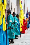 Travel photography:Seoul Gyeongbokgung palace guards, South Korea