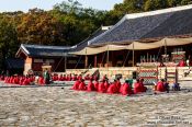 Travel photography:Ceremony performed at the Jongmyo Royal Shrine in Seoul, South Korea