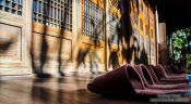 Travel photography:Slippers aligned outside a traditional house in Seoul Samcheonggak, South Korea