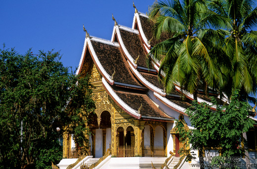 Haw Pha Bang temple inside the Royal Palace compound in Luang Prabang