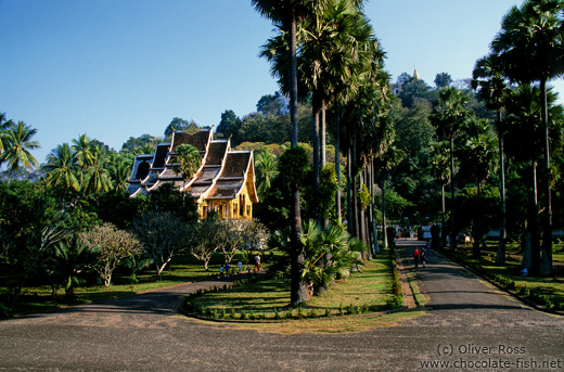 Haw Pha Bang temple inside the Royal Palace compound in Luang Prabang