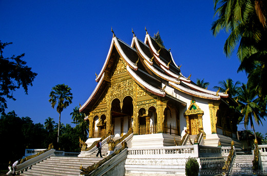 Haw Pha Bang temple inside the Royal Palace compound in Luang Prabang