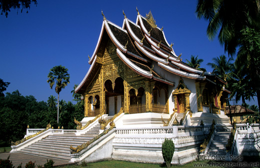 Haw Pha Bang temple inside the Royal Palace compound in Luang Prabang