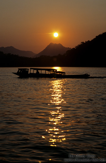 Sunset over the Mekong River