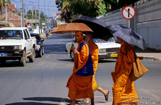 Buddhist monks in Vientiane