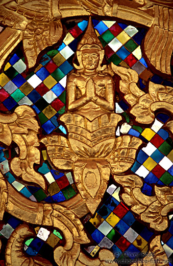 Door detail at Wat Mixai in Vientiane