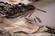 Travel photography:River boats on the Mekong near Huay Xai, Laos