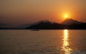 Travel photography:Sunset over the Mekong River, Laos