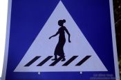 Travel photography:Traffic sign in Luang Prabang, Laos